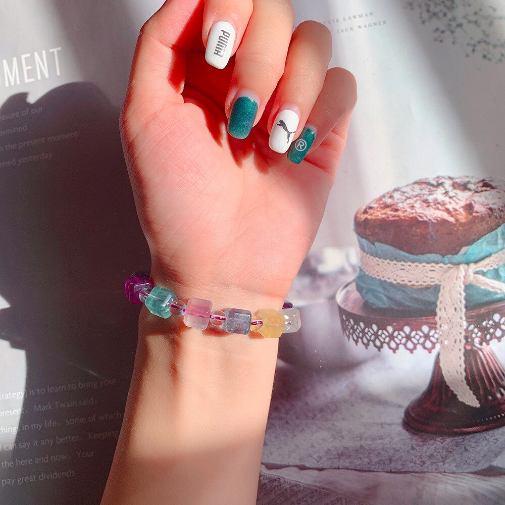 Rainbow Fluorite Quartz Bracelet-ToShay.org