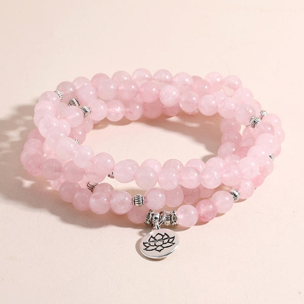 Pink Rose Quartz Prayer Beads-ToShay.org