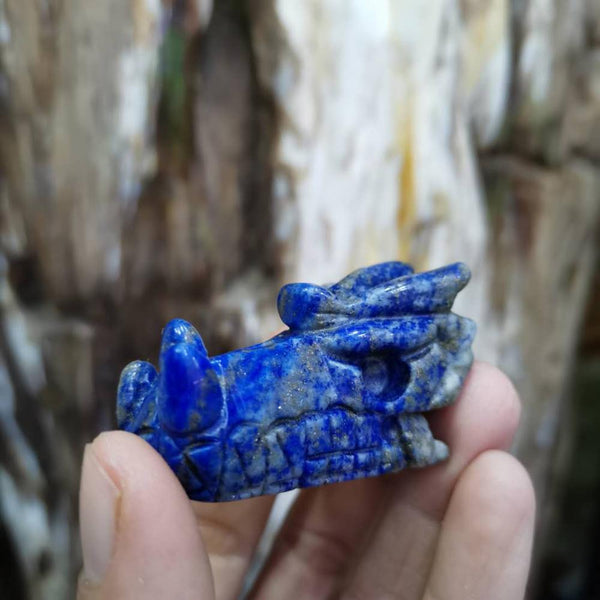 Blue Lapis Lazuli Dragon Head-ToShay.org