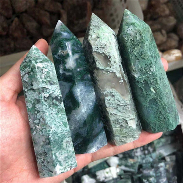 Green Moss Agate Wand-ToShay.org