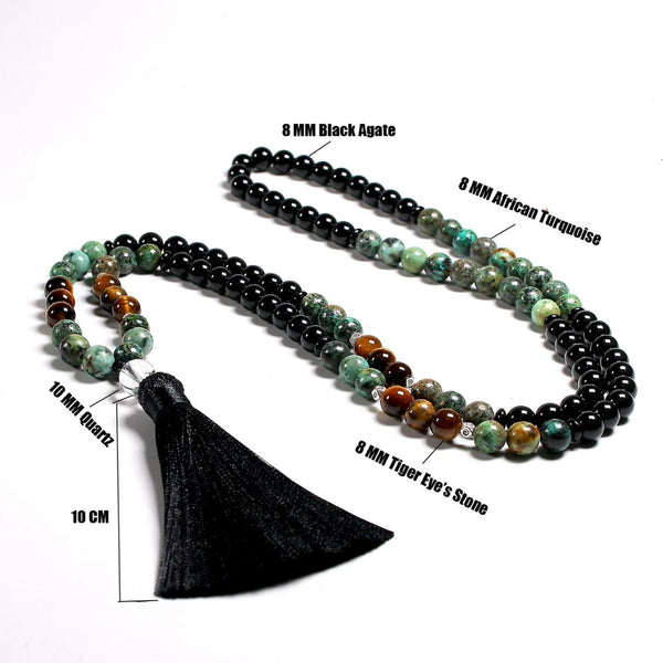 Black Agate Mala Beads-ToShay.org