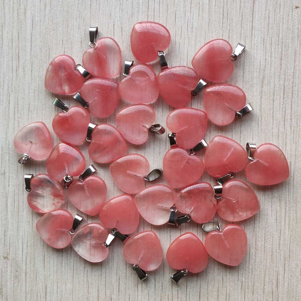 Mixed Crystal Heart Pendants-ToShay.org