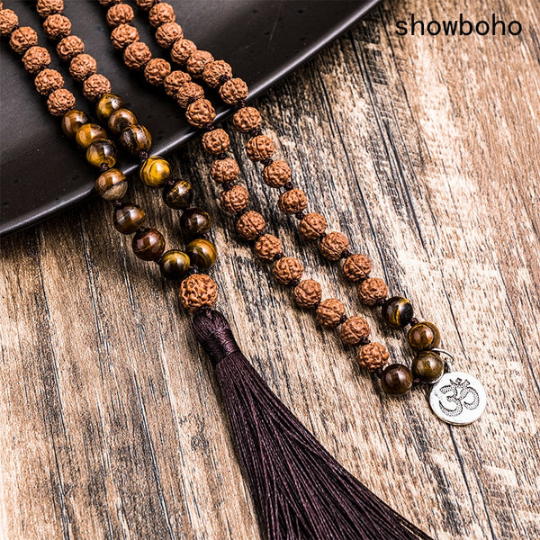 Rudraksha Mala Necklace-ToShay.org