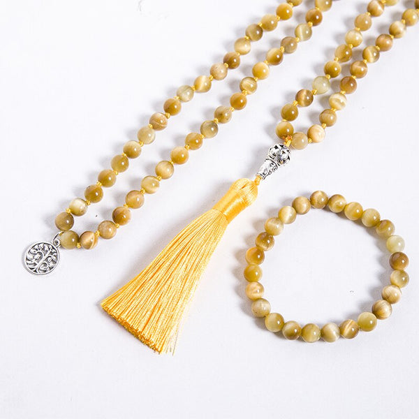 Gold Tiger Eye Prayer Beads-ToShay.org
