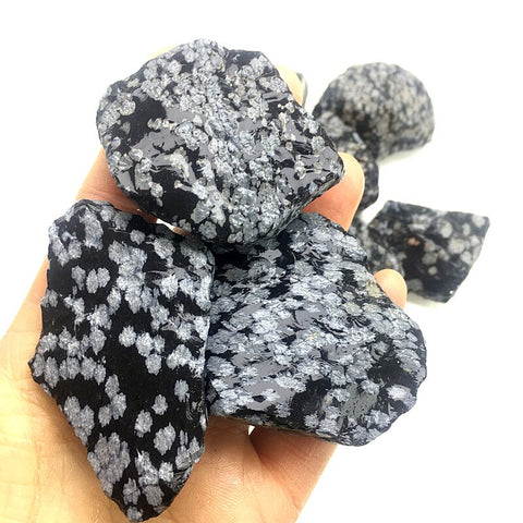 Black Snowflake Obsidian Stone-ToShay.org