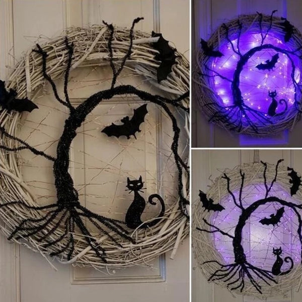 Halloween Wreath LED Light-ToShay.org