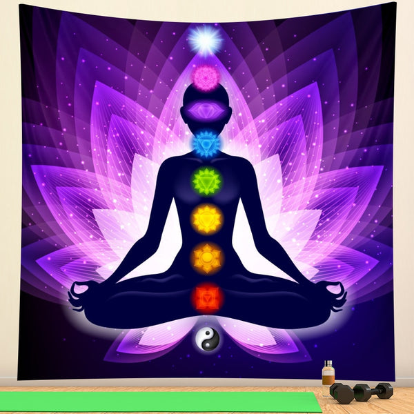 Chakra Meditation Tapestry-ToShay.org