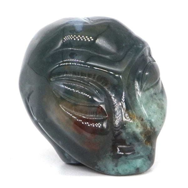 Blue Agate Alien Skull-ToShay.org