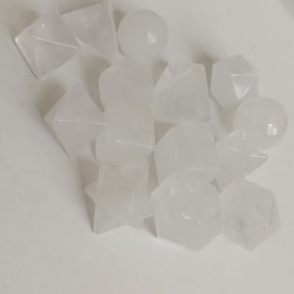 White Quartz Platonic Solids-ToShay.org