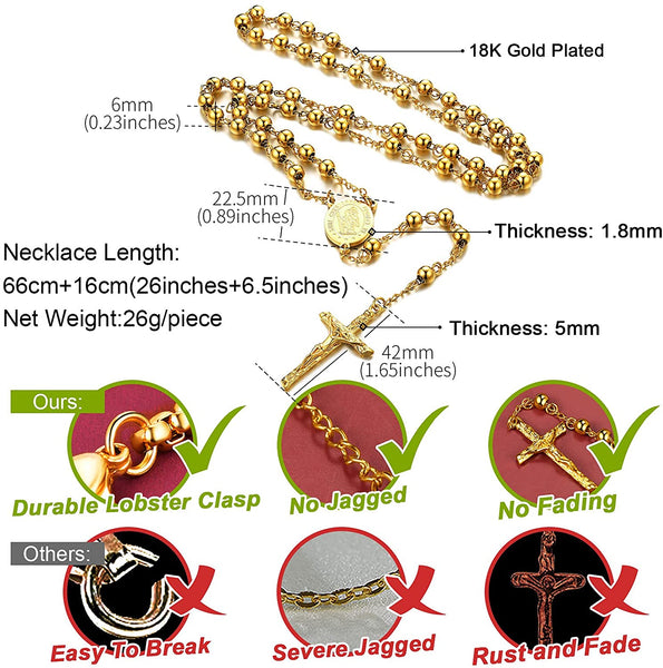 Gold Rosary Beads-ToShay.org