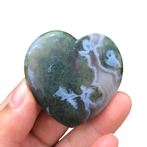 Green Moss Agate Heart-ToShay.org