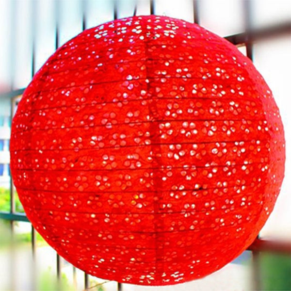 Red Lace Paper Lanterns-ToShay.org