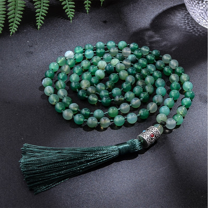 Green Striped Agate Beads-ToShay.org