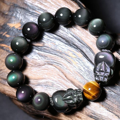 Rainbow Obsidian Bead Bracelets-ToShay.org