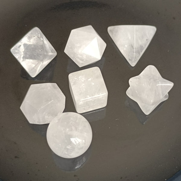 White Quartz Platonic Solids-ToShay.org