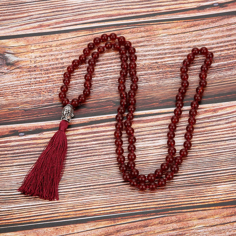 Red Carnelian Bead Necklace-ToShay.org
