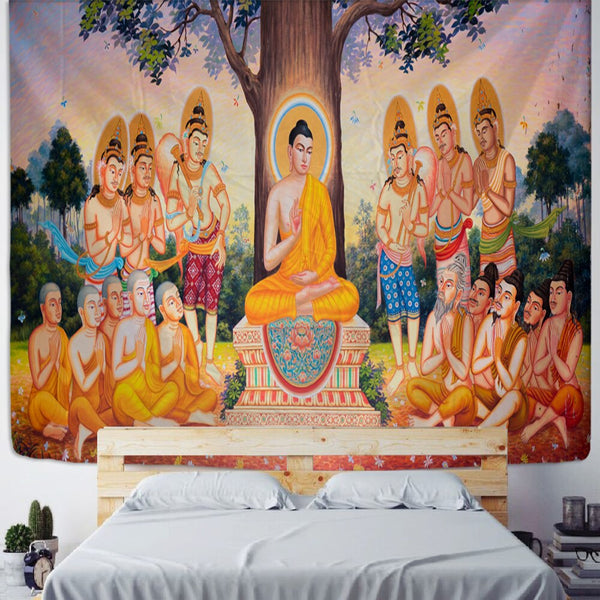 Indian Buddha Tapestry-ToShay.org