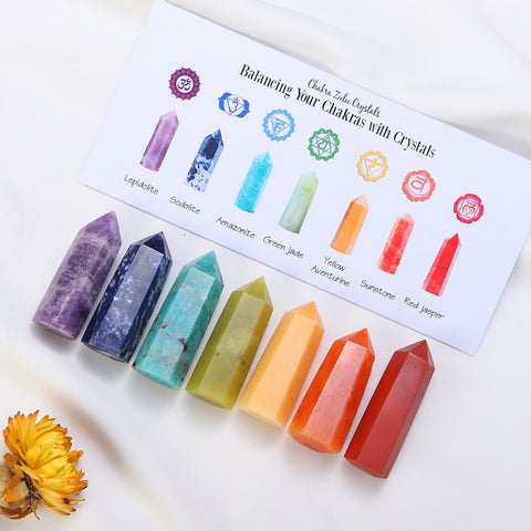 Chakra Quartz Point Set-ToShay.org