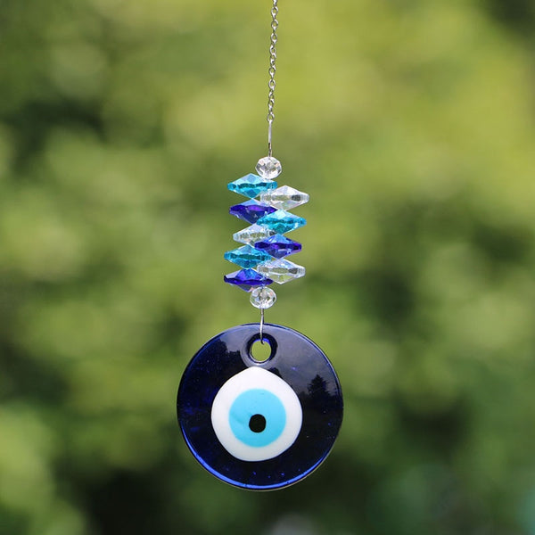 Blue Evil Eye Crystal Suncatcher-ToShay.org