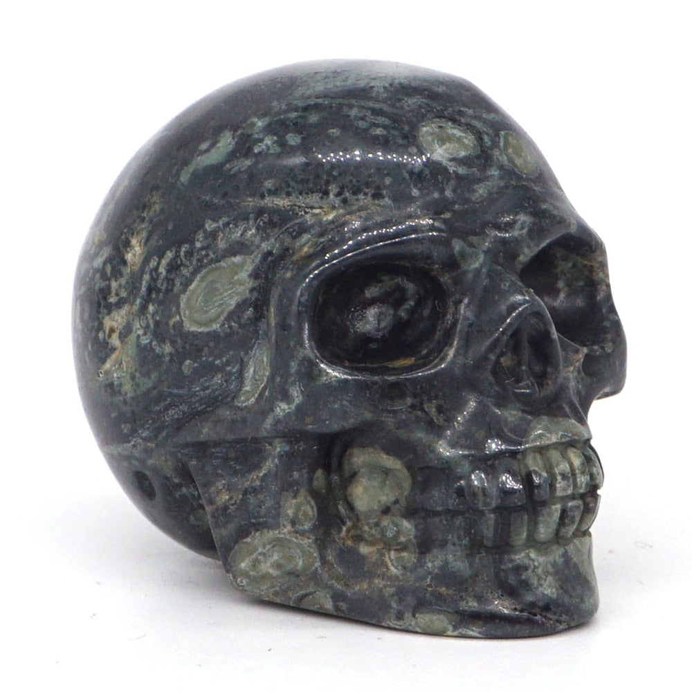 Green Kambaba Jasper Skull-ToShay.org