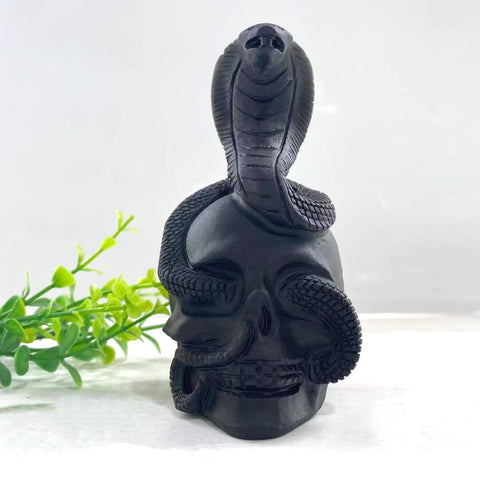 Black Obsidian Cobra Skull-ToShay.org