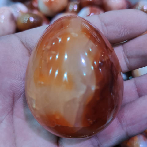 Orange Carnelian Agate Egg-ToShay.org