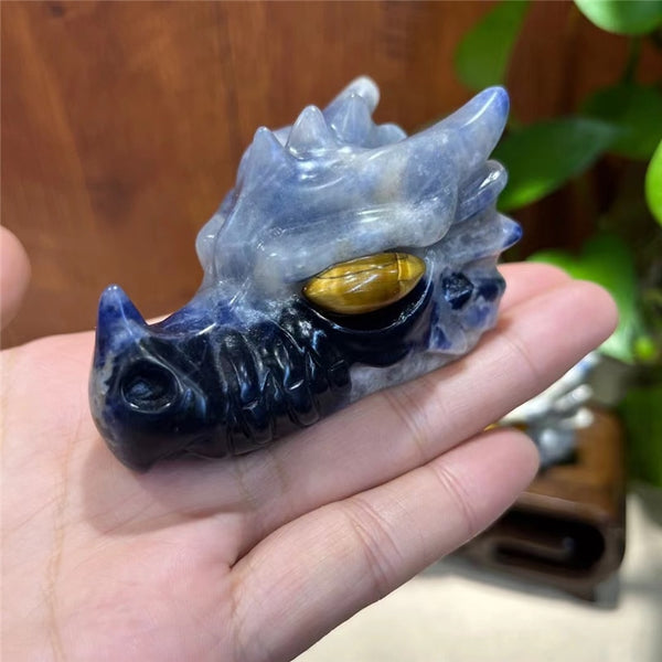 Blue Sodalite Dragon Head-ToShay.org