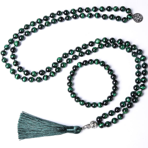 Green Tiger Eye Mala Beads-ToShay.org