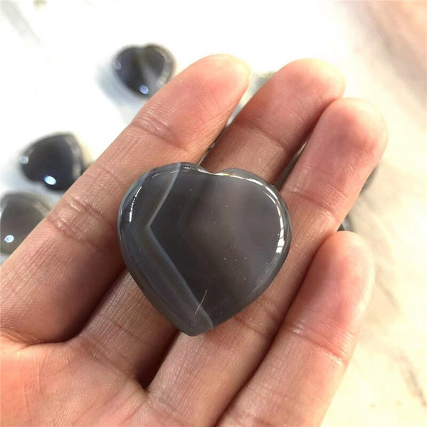 Grey Agate Heart-ToShay.org