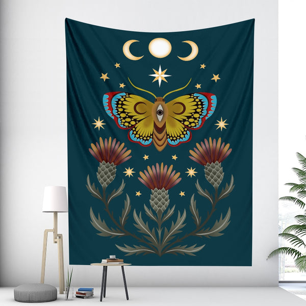 Floral Butterfly Tapestry-ToShay.org