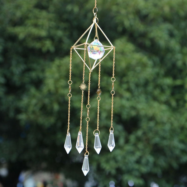 Clear Crystal Wind Chimes-ToShay.org