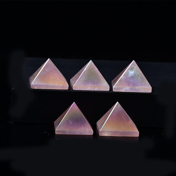 Pink Aura Rose Quartz Pyramid-ToShay.org