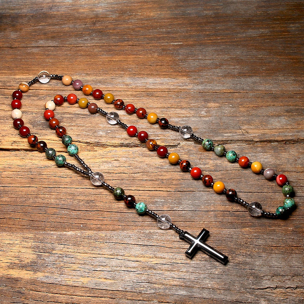 Mixed Mookaite Rosary Beads-ToShay.org