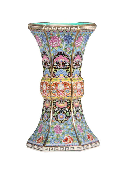 Qianlong Hexagonal Vase-ToShay.org