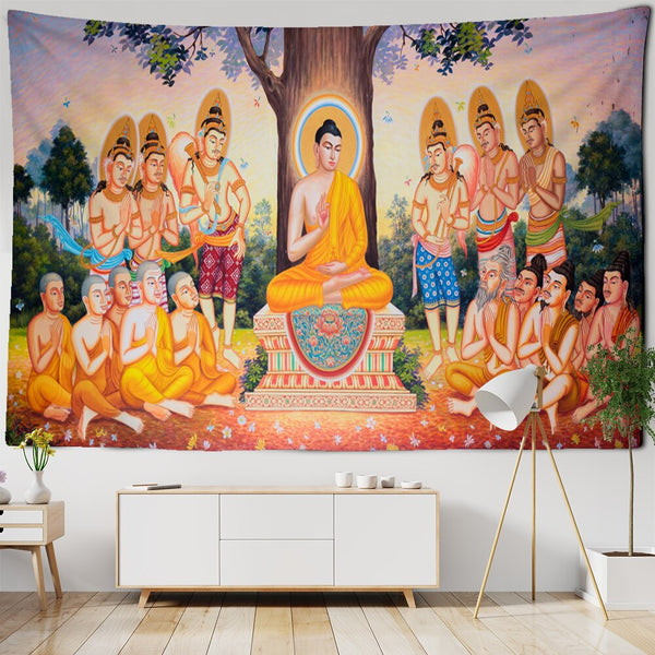 Indian Buddha Tapestry-ToShay.org
