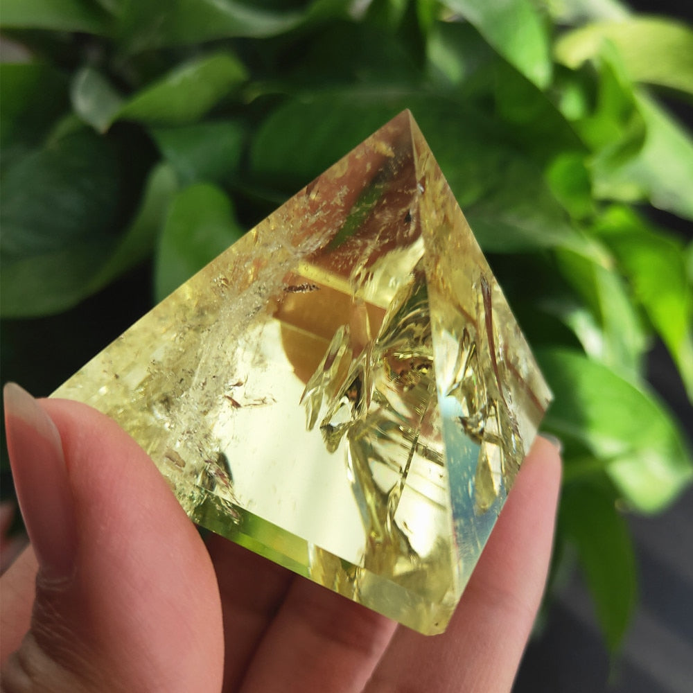 Yellow Citrine Crystal Pyramid-ToShay.org