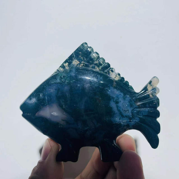 Green Moss Agate Fish-ToShay.org