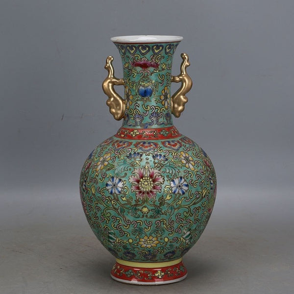 Qing Qianlong Enamel Vase-ToShay.org