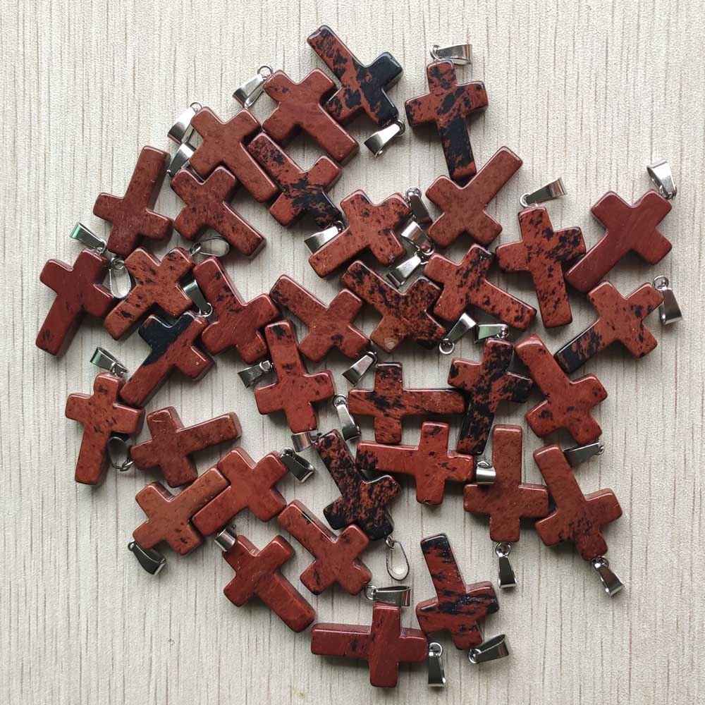 Mixed Crystal Cross Pendants-ToShay.org