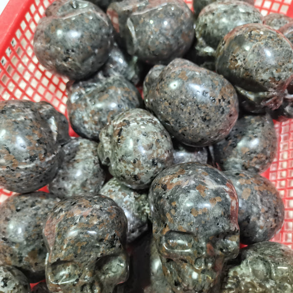 Grey Pelelith Stone Skulls-ToShay.org
