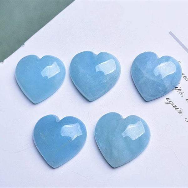 Blue Aquamarine Quartz Heart-ToShay.org