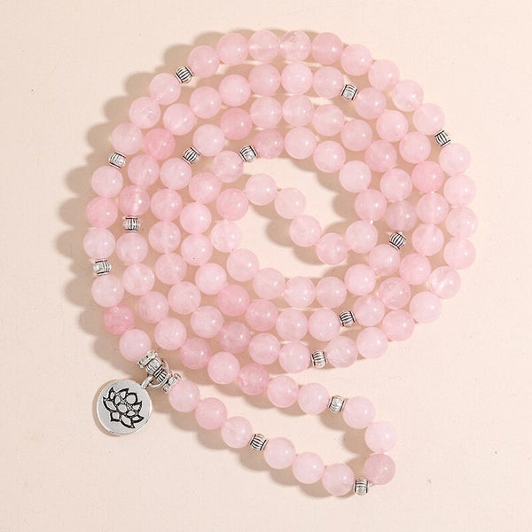 Pink Rose Quartz Prayer Beads-ToShay.org
