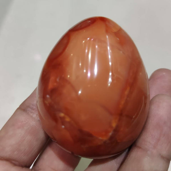 Orange Carnelian Agate Egg-ToShay.org