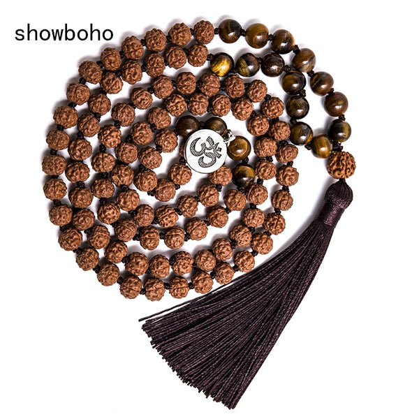 Rudraksha Mala Necklace-ToShay.org