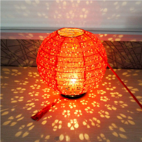 Red Lace Paper Lanterns-ToShay.org