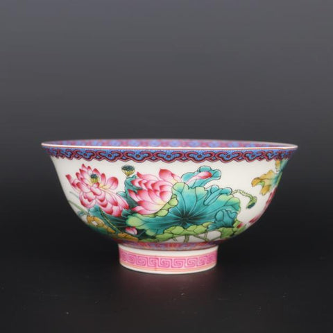 Jingdezhen Pink Lotus Tea Bowl-ToShay.org