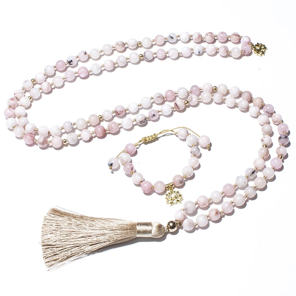 Pink Opalite Mala Beads-ToShay.org