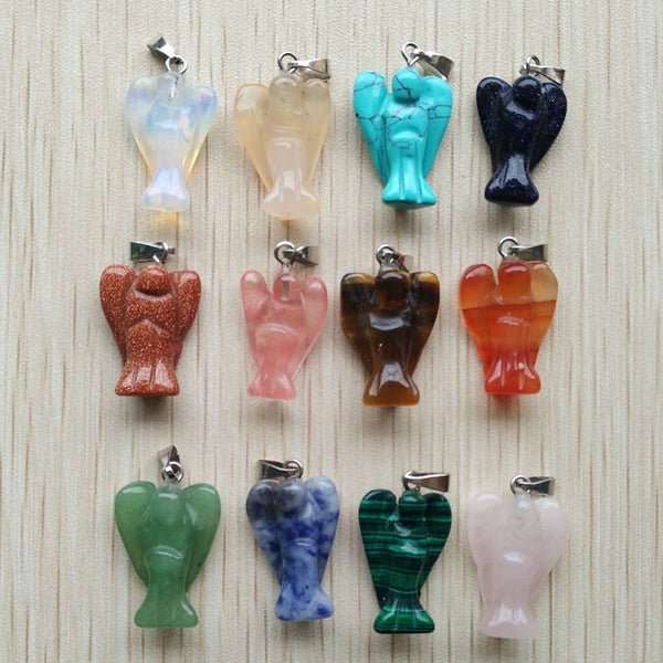 Mixed Crystal Angel Pendants-ToShay.org