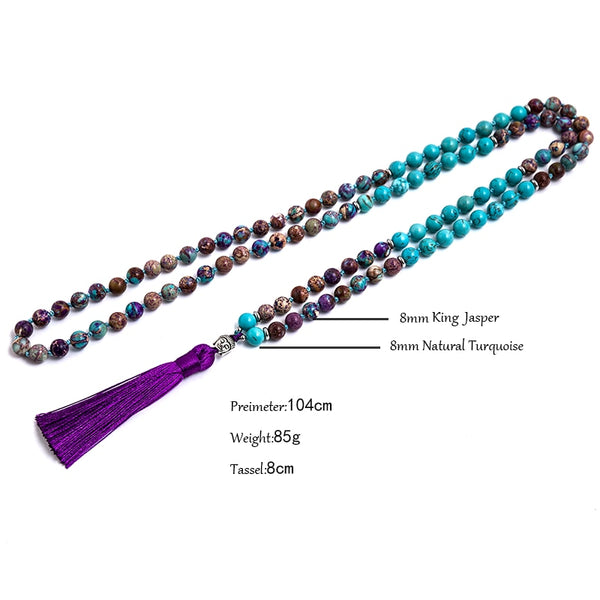 Blue Turquoise Mala Beads-ToShay.org