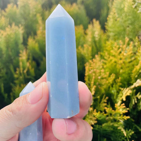 Blue Angelite Crystal Point-ToShay.org